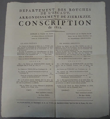 Oproep brief februari 1813